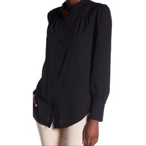 14th & Union Blouse Size 1X Black Long Sleeve